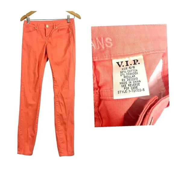 VIP Jeans Tangerine Skinny Jeans Sz 5/6 Stretch Pants - Picture 1 of 9
